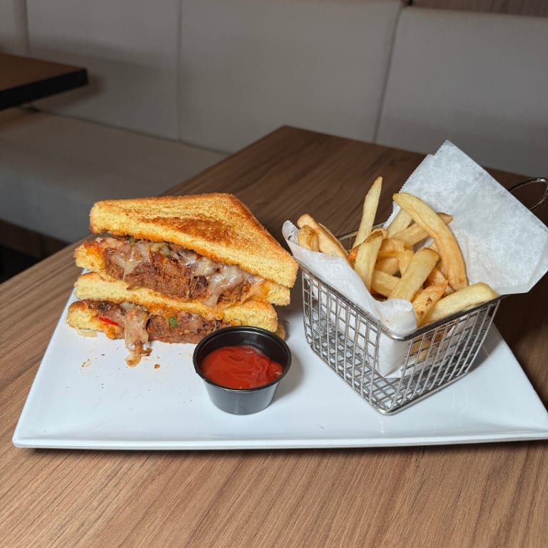 Delicious Birria Sandwich Experience